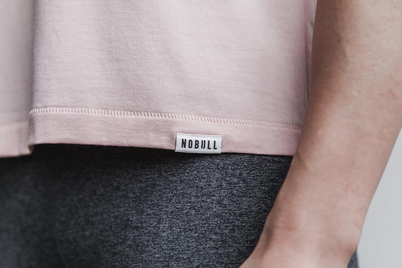 Pink Nobull WoLightweight Boxy Tee Women's Tanks | CA E2257B